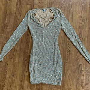 Fashion Nova Rhinestone Mini Dress